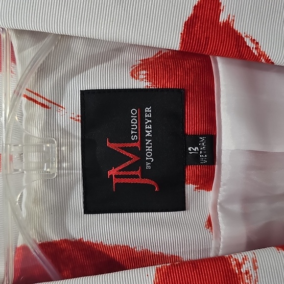 JM Studio Blazer, Red/White, size 12 feminine - Picture 9 of 15